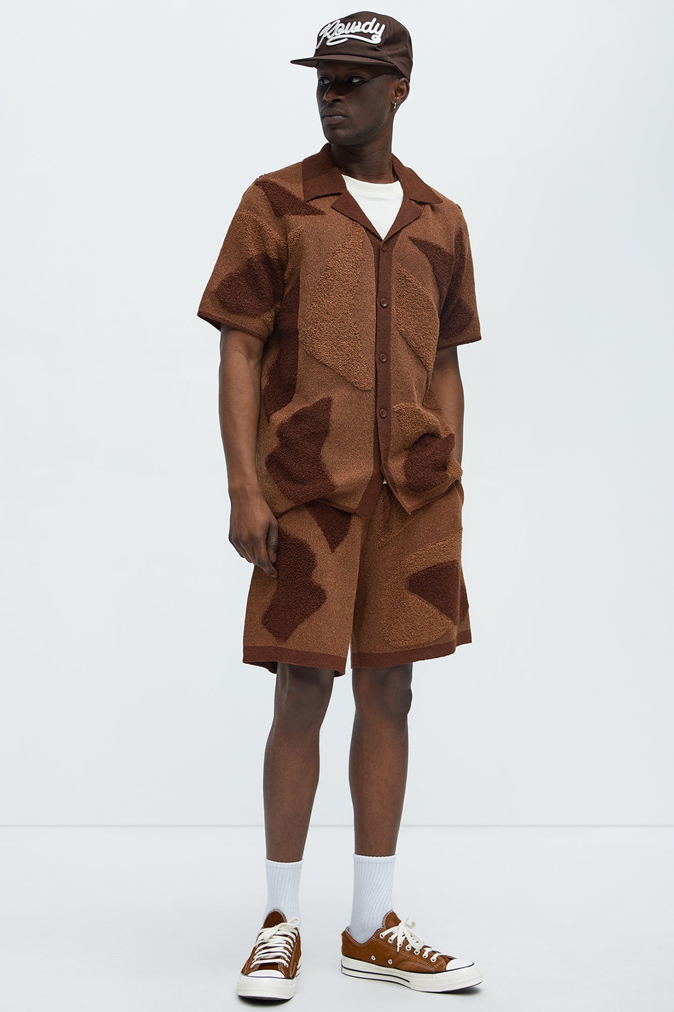 Auron Knitted Shorts - Brown/combo