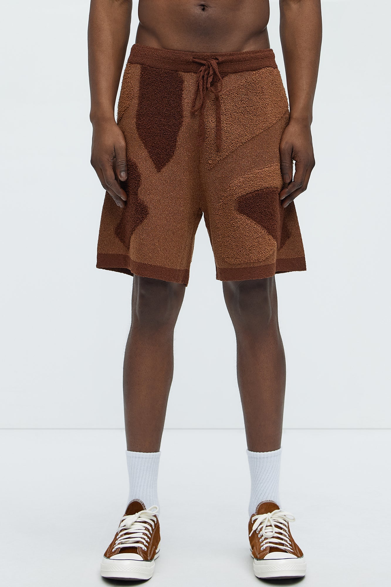 Auron Knitted Shorts - Brown/combo