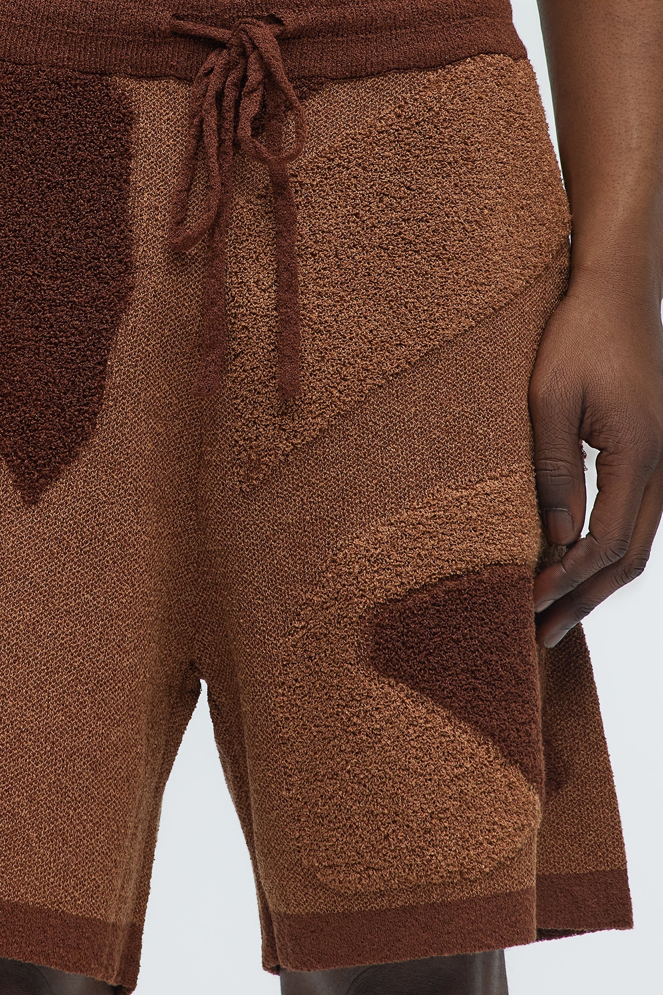 Auron Knitted Shorts - Brown/combo