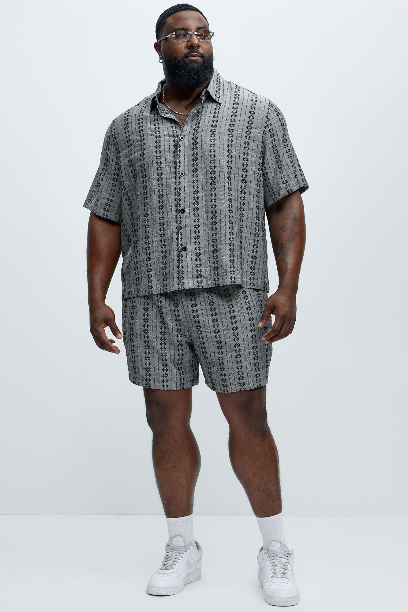 Denali Floral Warm Up Shorts - Black/combo