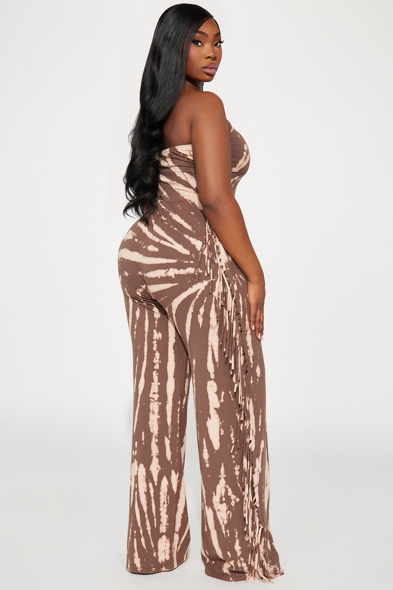 Wait For Me Jumpsuit - Brown/combo