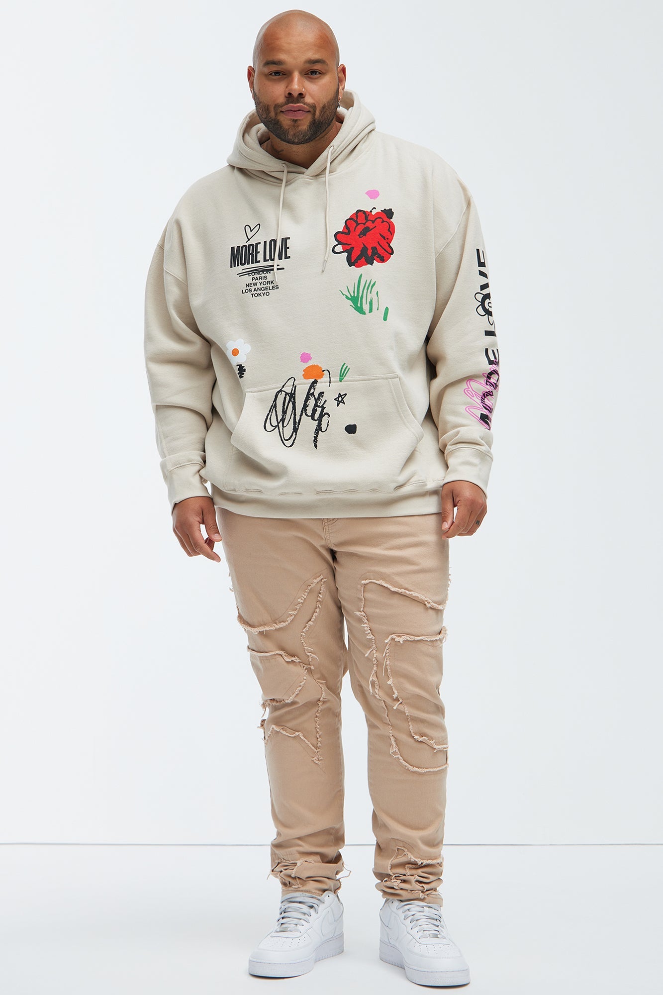 More Love Worldwide Hoodie - Sand