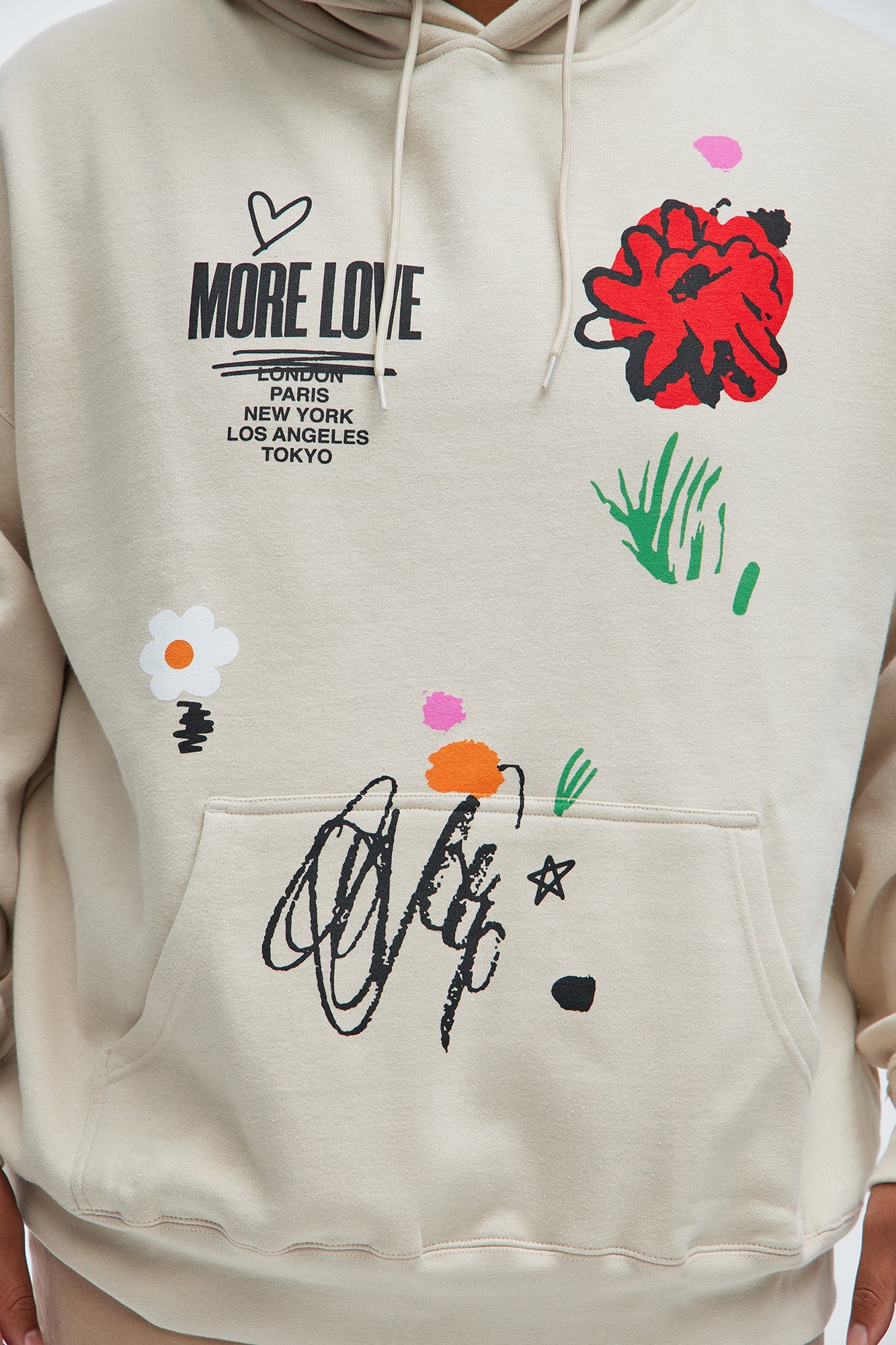 More Love Worldwide Hoodie - Sand