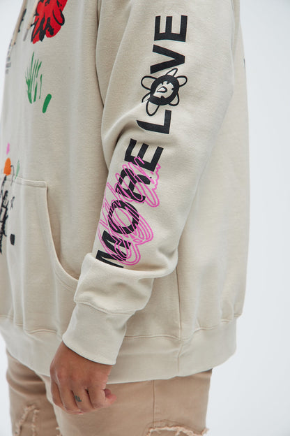 More Love Worldwide Hoodie - Sand