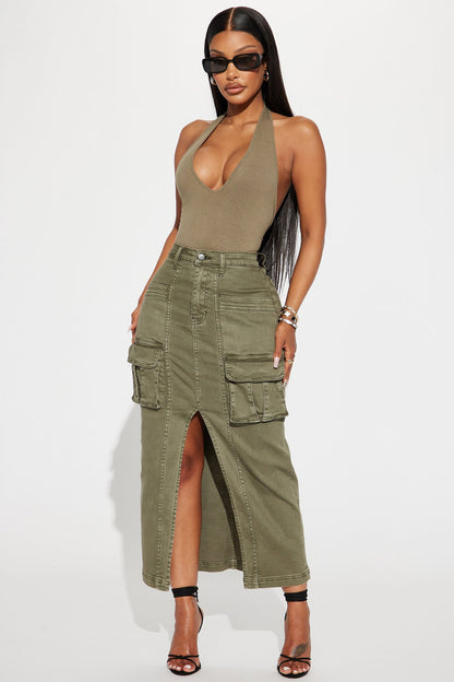 Karol Halter Bodysuit - Olive