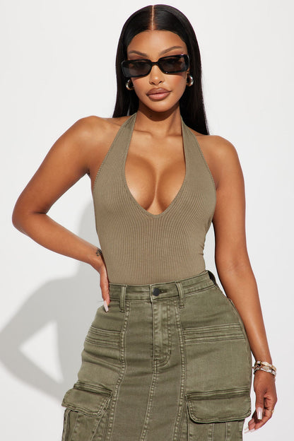 Karol Halter Bodysuit - Olive