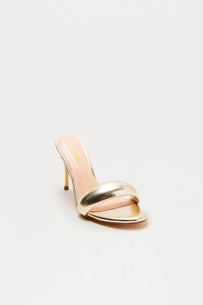 Joy Stiletto Mules - Gold