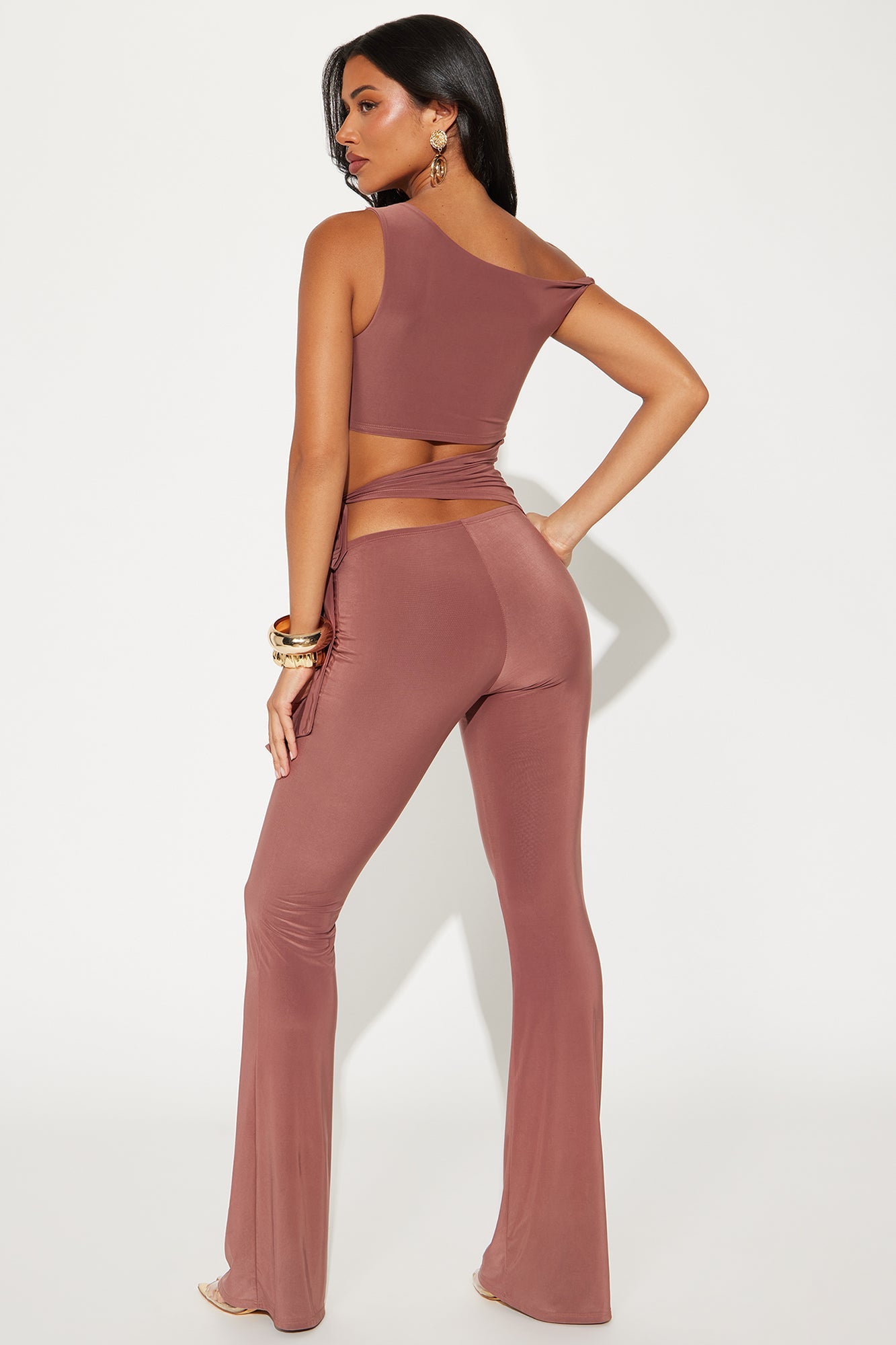 Harper Flare Leg Jumpsuit - Mocha