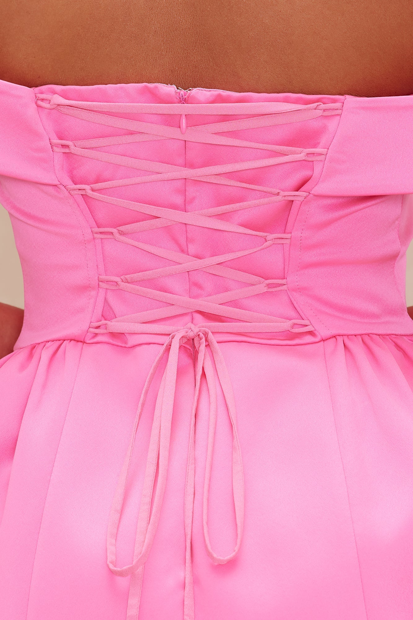 Ariana Satin Mini Dress - Pink