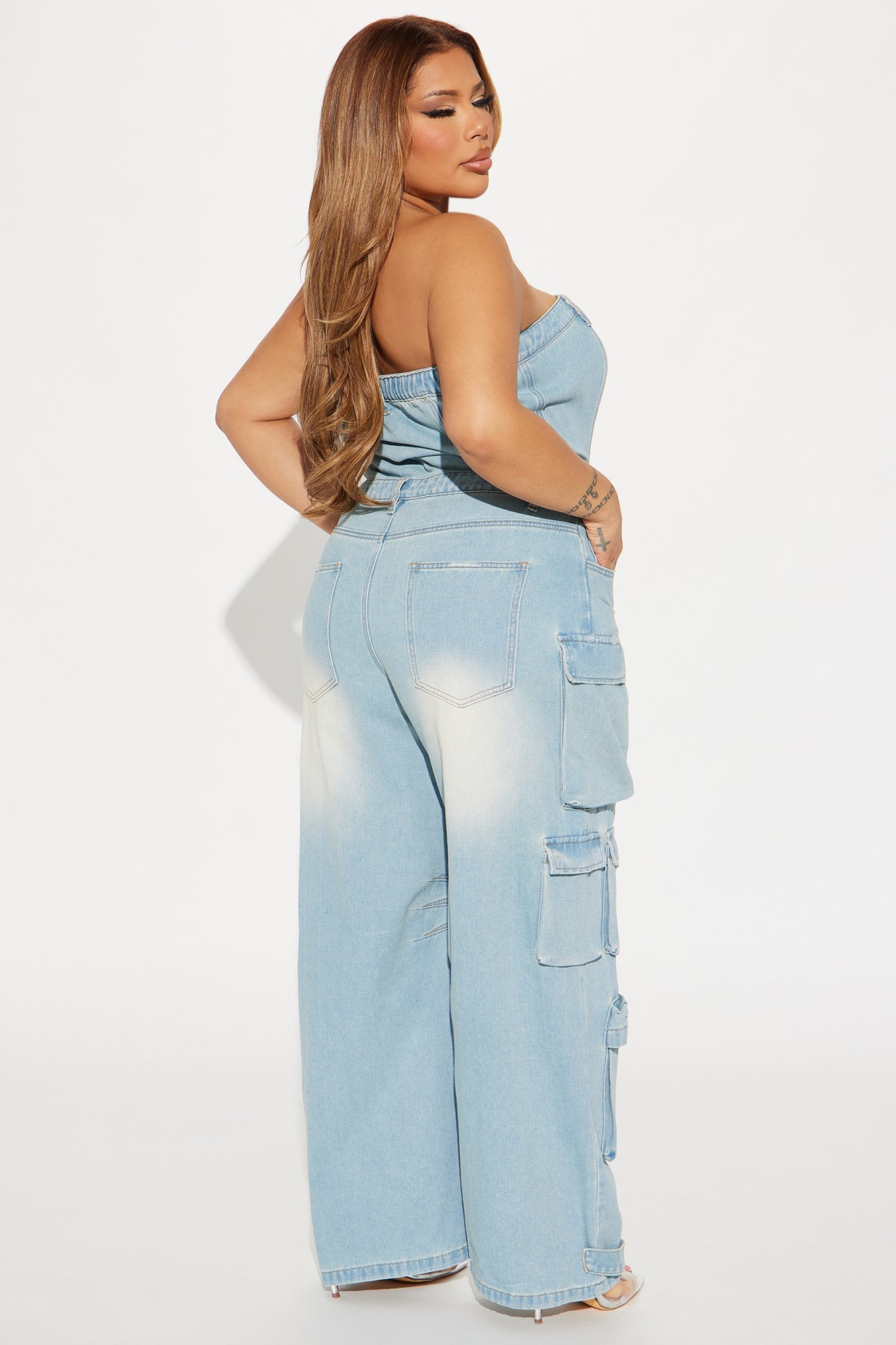 Keep Up Denim Jumpsuit - Light Wash
