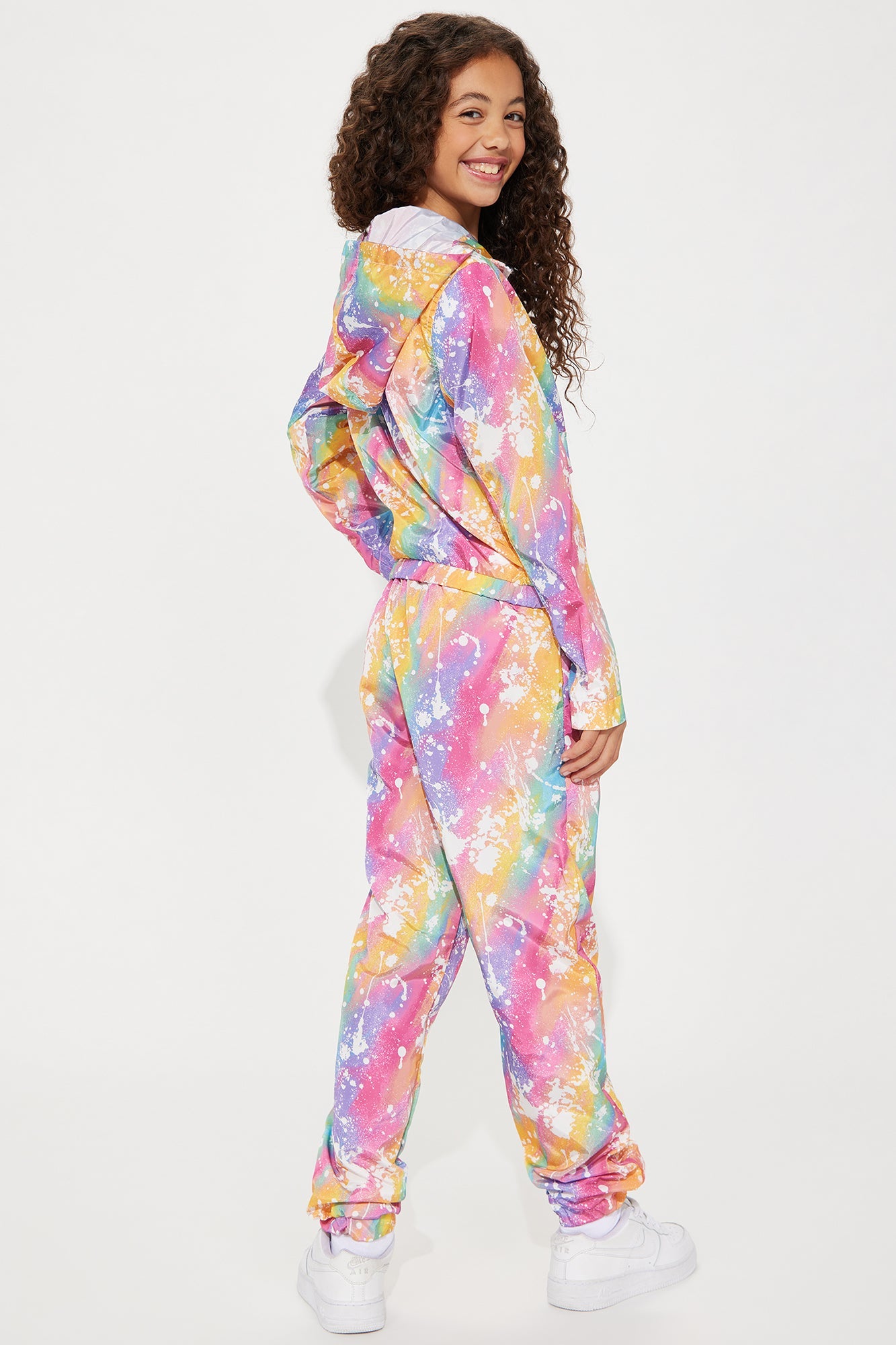 Mini Worldwide Artist Windbreaker Jogger Set - Multi Color