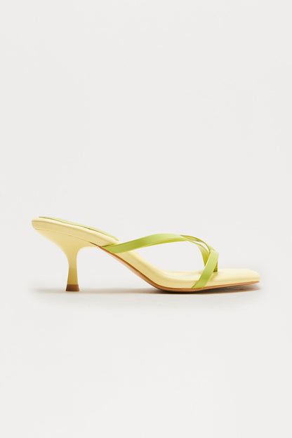 Cherish Thong Mules - Lime