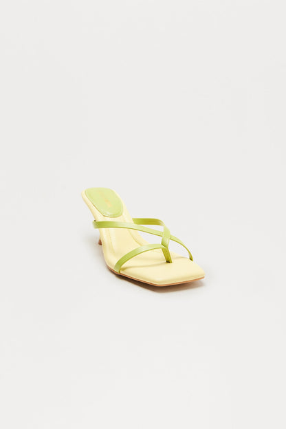 Cherish Thong Mules - Lime