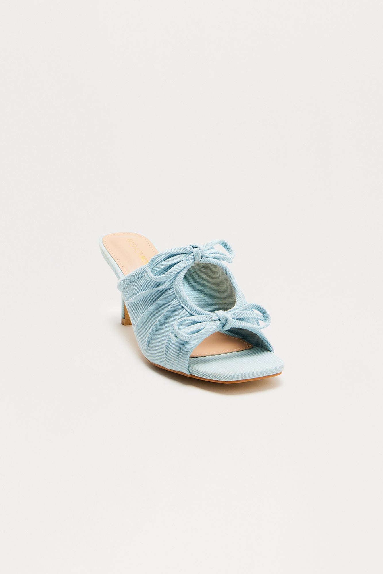 Palina Bow Denim Mules - Denim