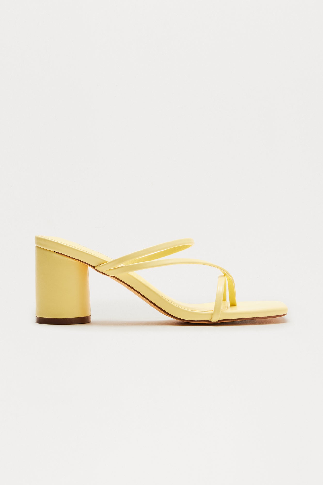 Pristine 3″ Heeled Mules - Yellow