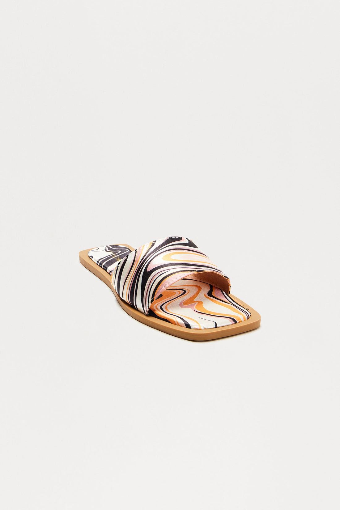 Yuri Satin Sandals - Orange/combo