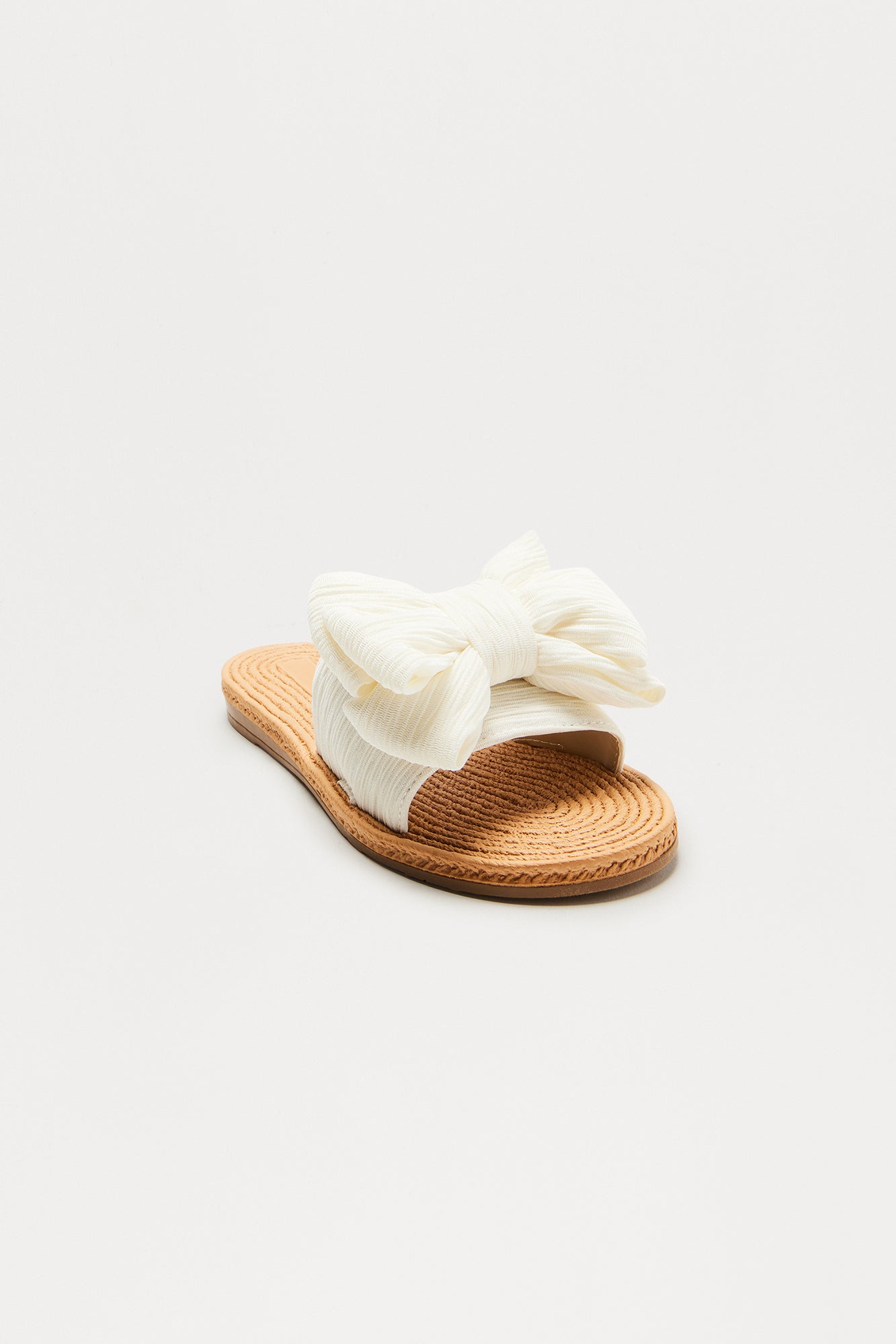 Deagan Bow Sandals - Ivory