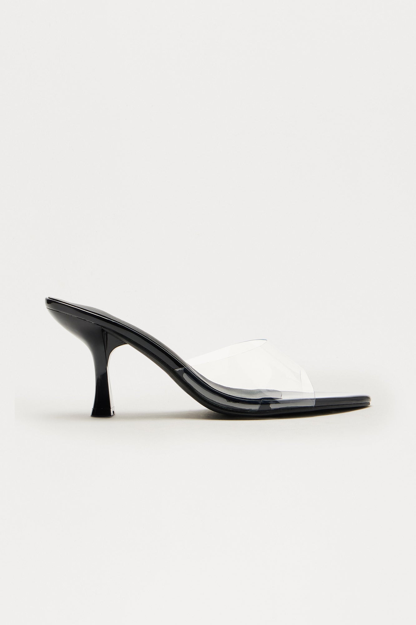 Midnight Clear PVC Mules - Black