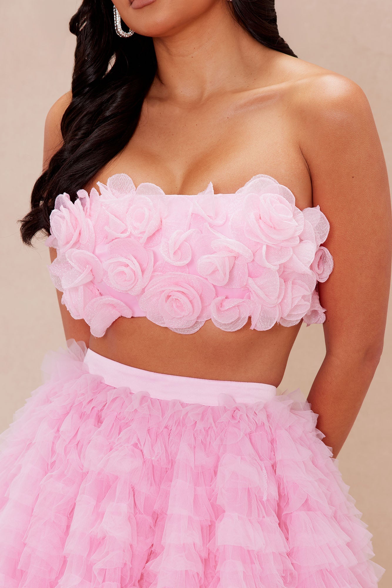 Addie Tulle Gown Set - Pink