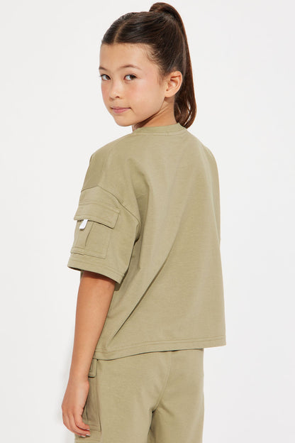 Mini Change The Rules Cargo Short Set - Olive