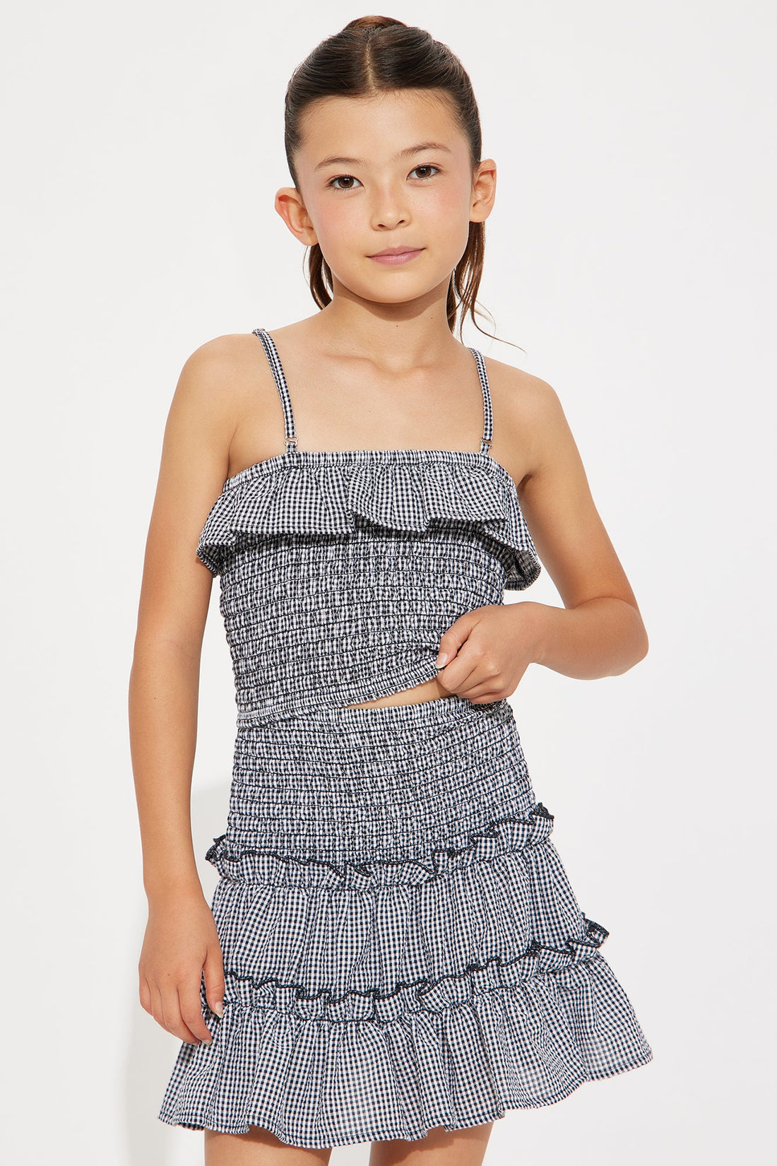 Mini Karina Skirt Set - Black/combo