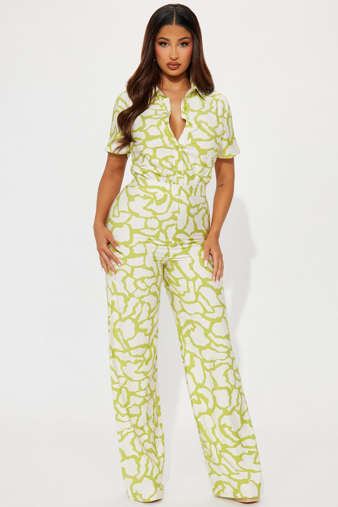 Leila Jumpsuit - Chartreuse