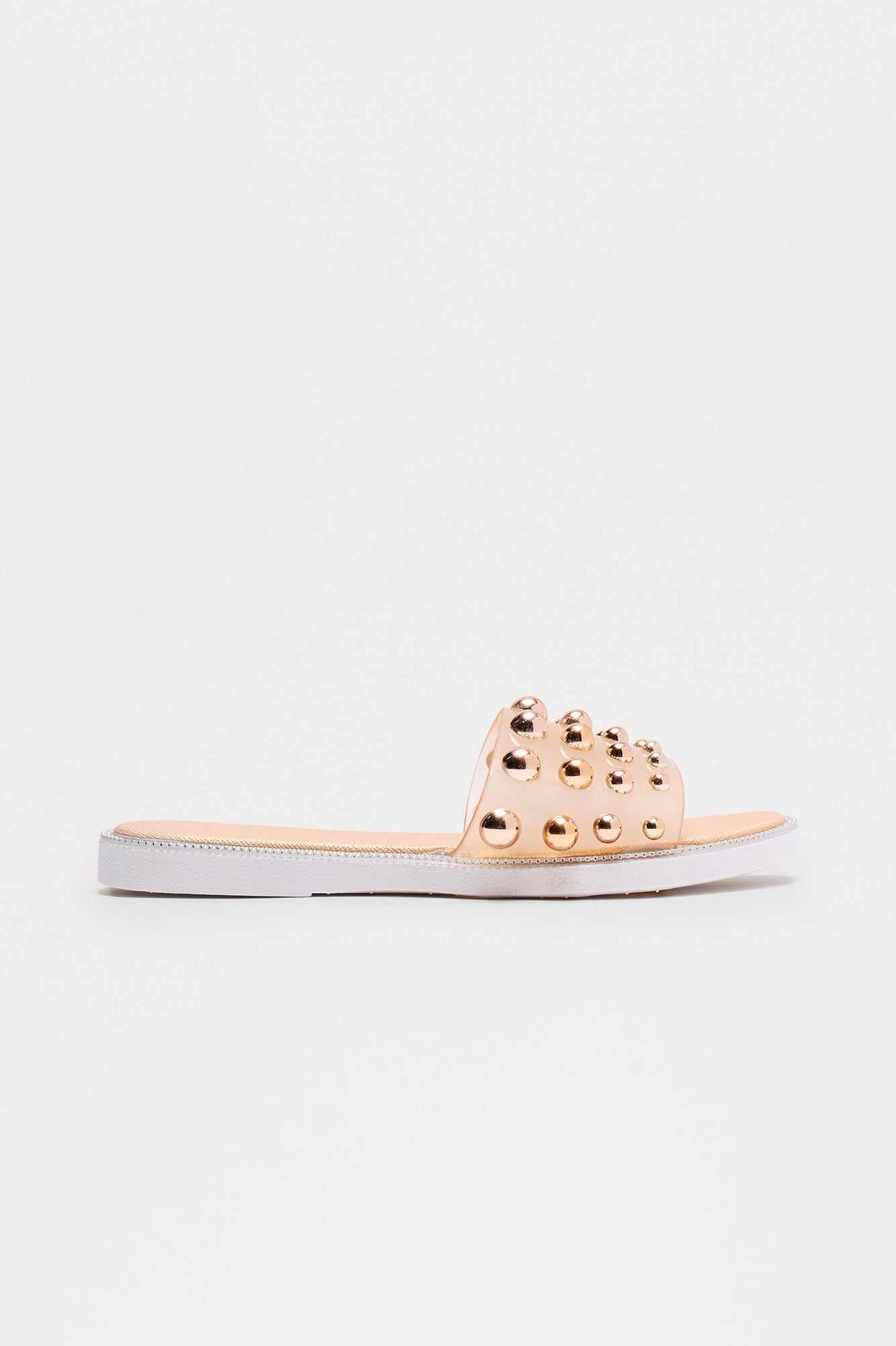 Lessa Studded Sandals - Rose Gold