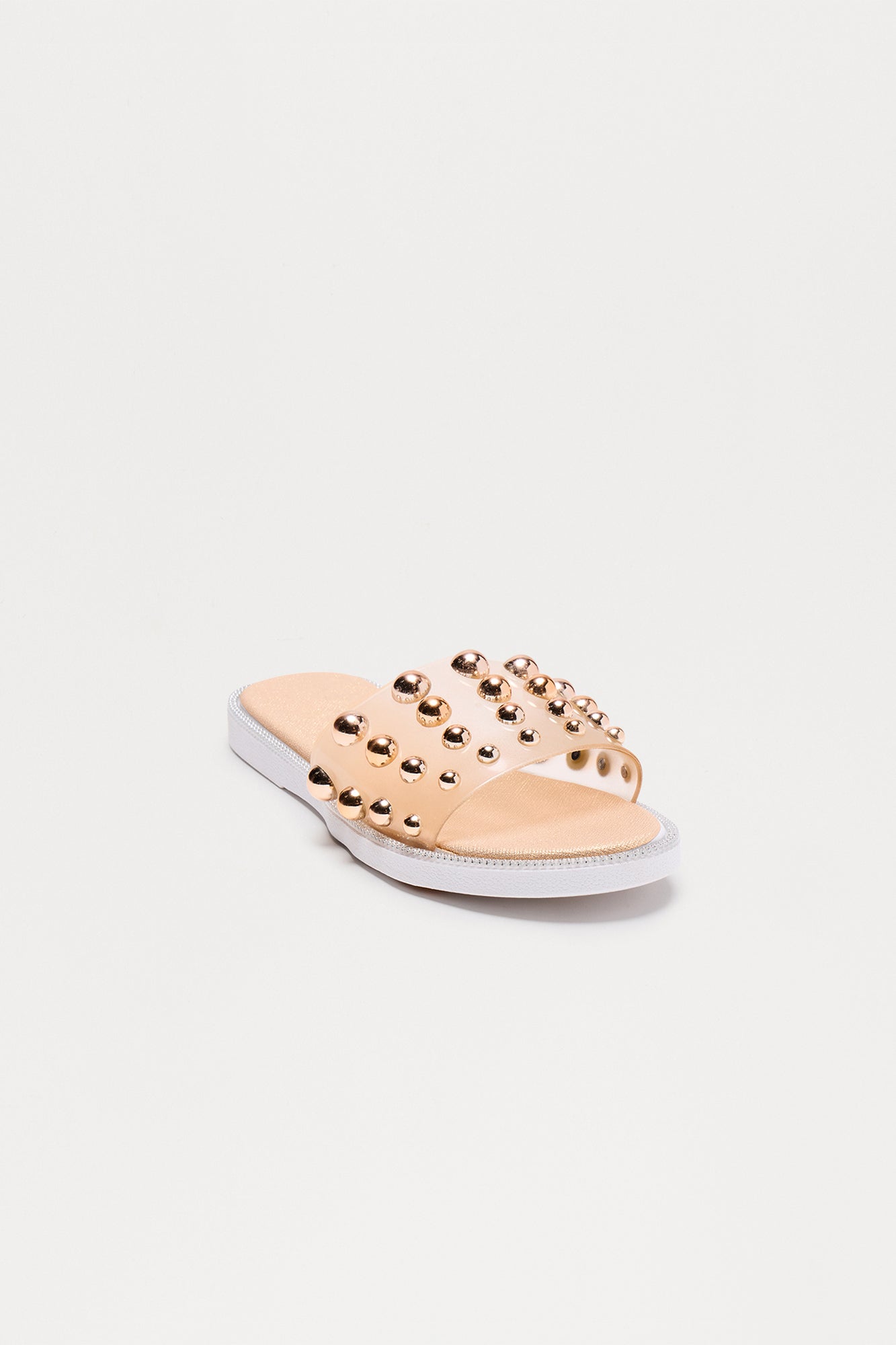 Lessa Studded Sandals - Rose Gold