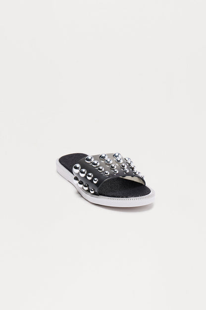 Lessa Studded Sandals - Black