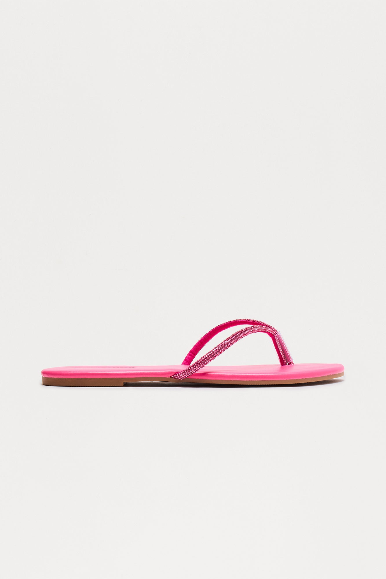 Lagoon Rhinestone Trim Flip Flops - Pink