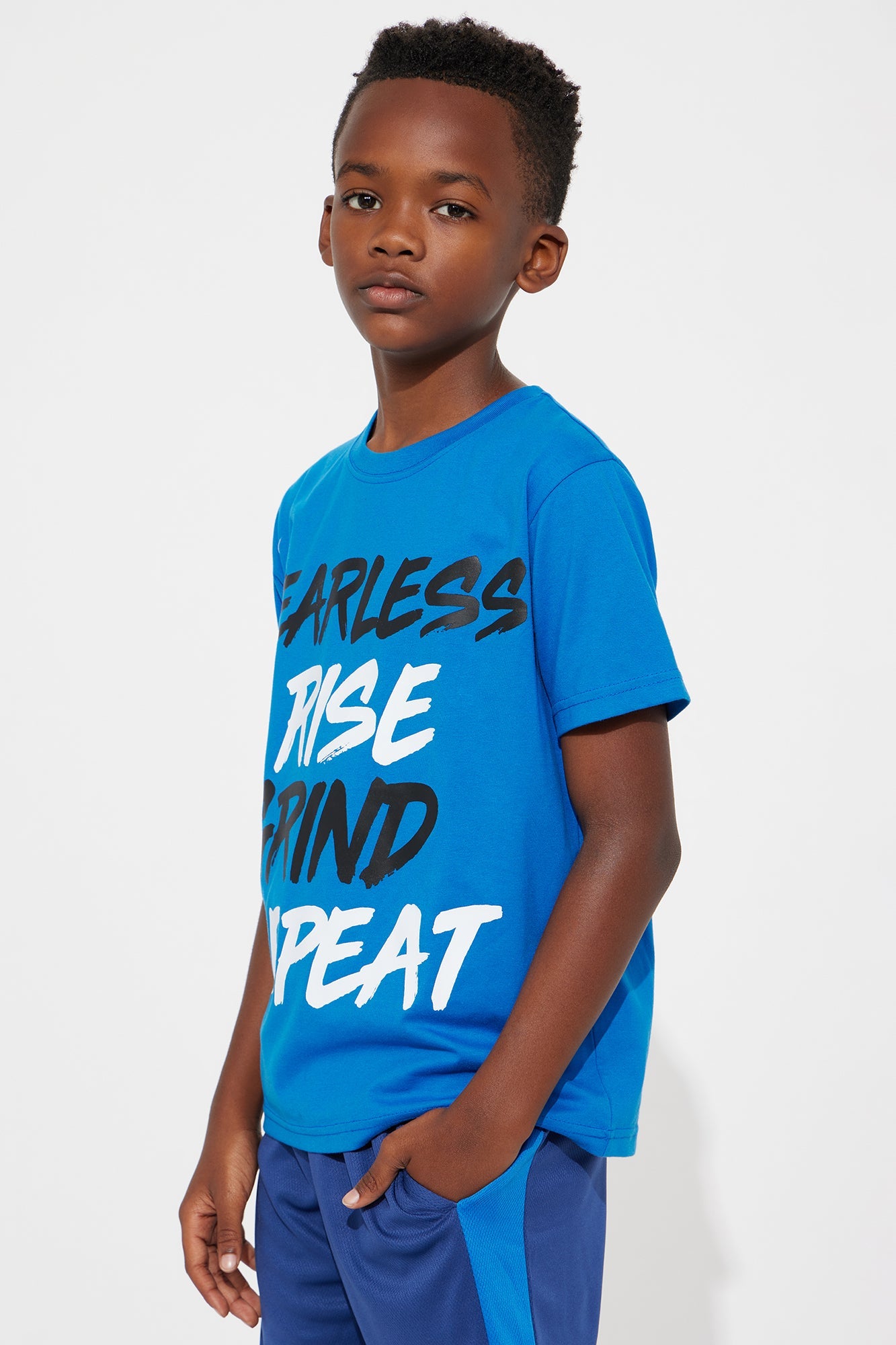 Mini Rise And Grind Short Set - Royal/combo
