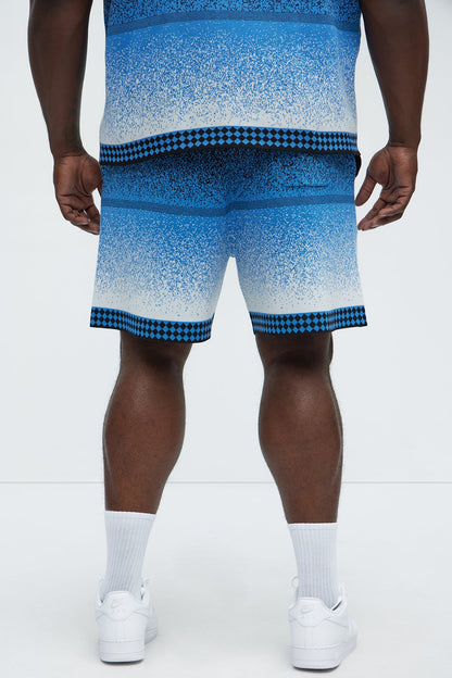 Day To Night Gradient Relaxed Knitted Shorts - Multi Color