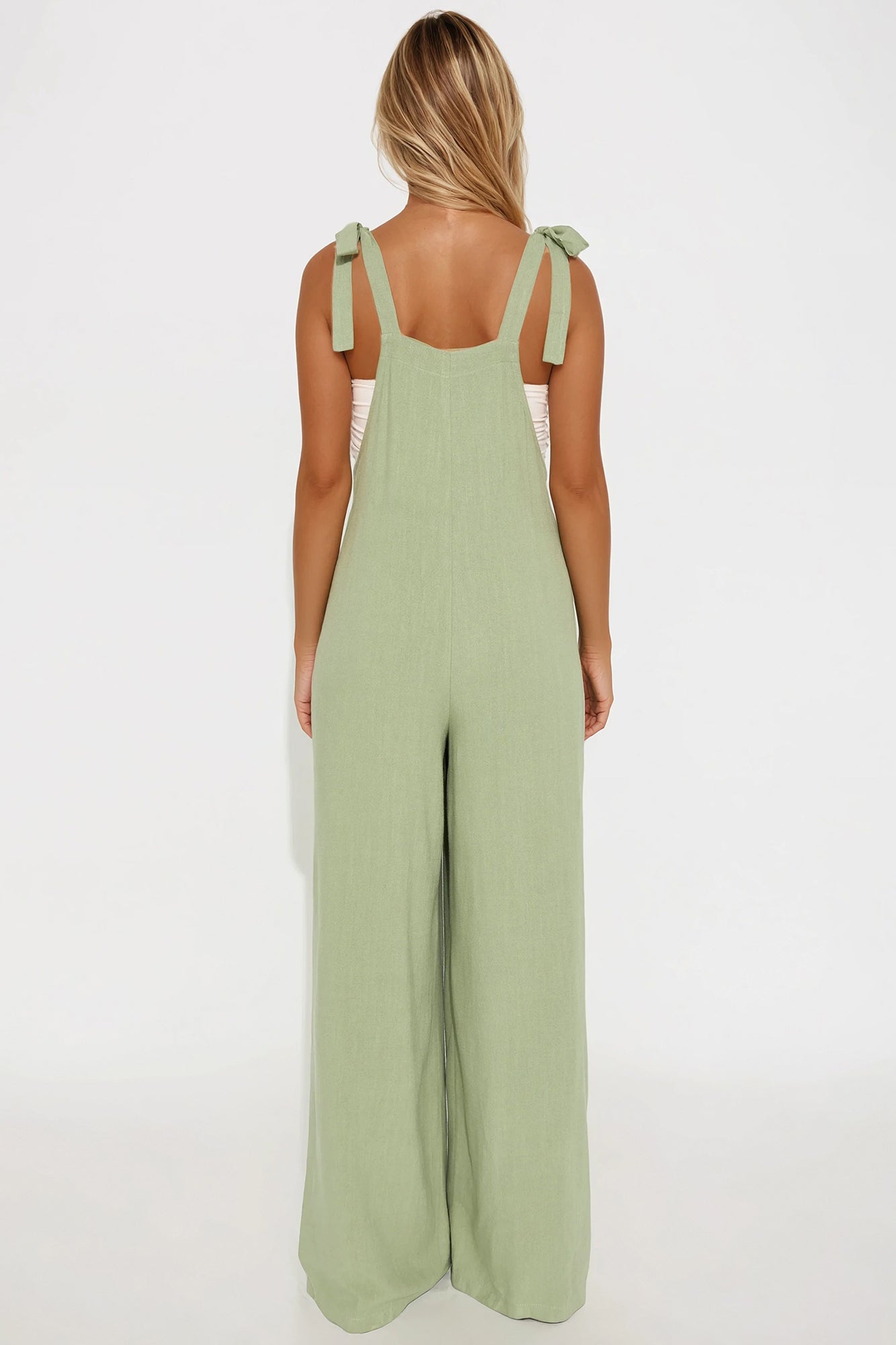 Brenda Wide Leg Jumpsuit - Sage