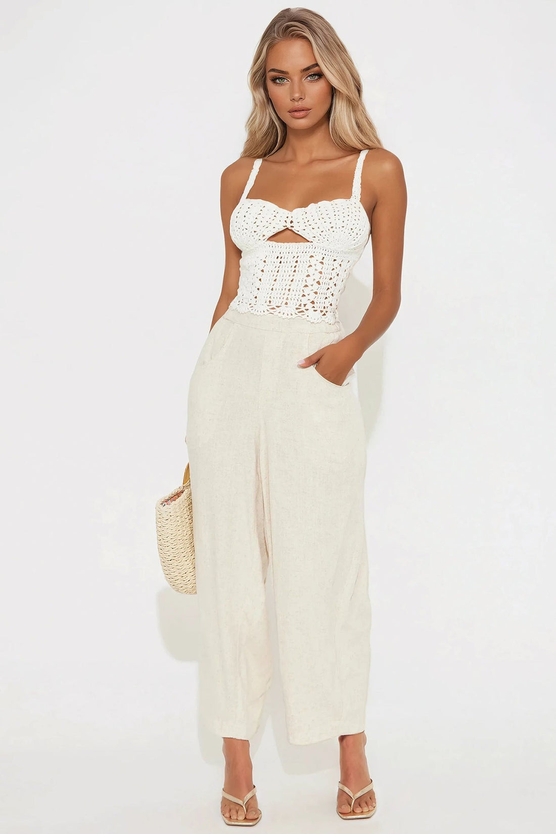 Kori Linen Baggy Fit Pant - Natural