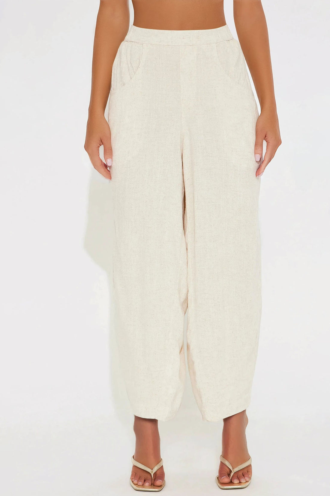 Kori Linen Baggy Fit Pant - Natural