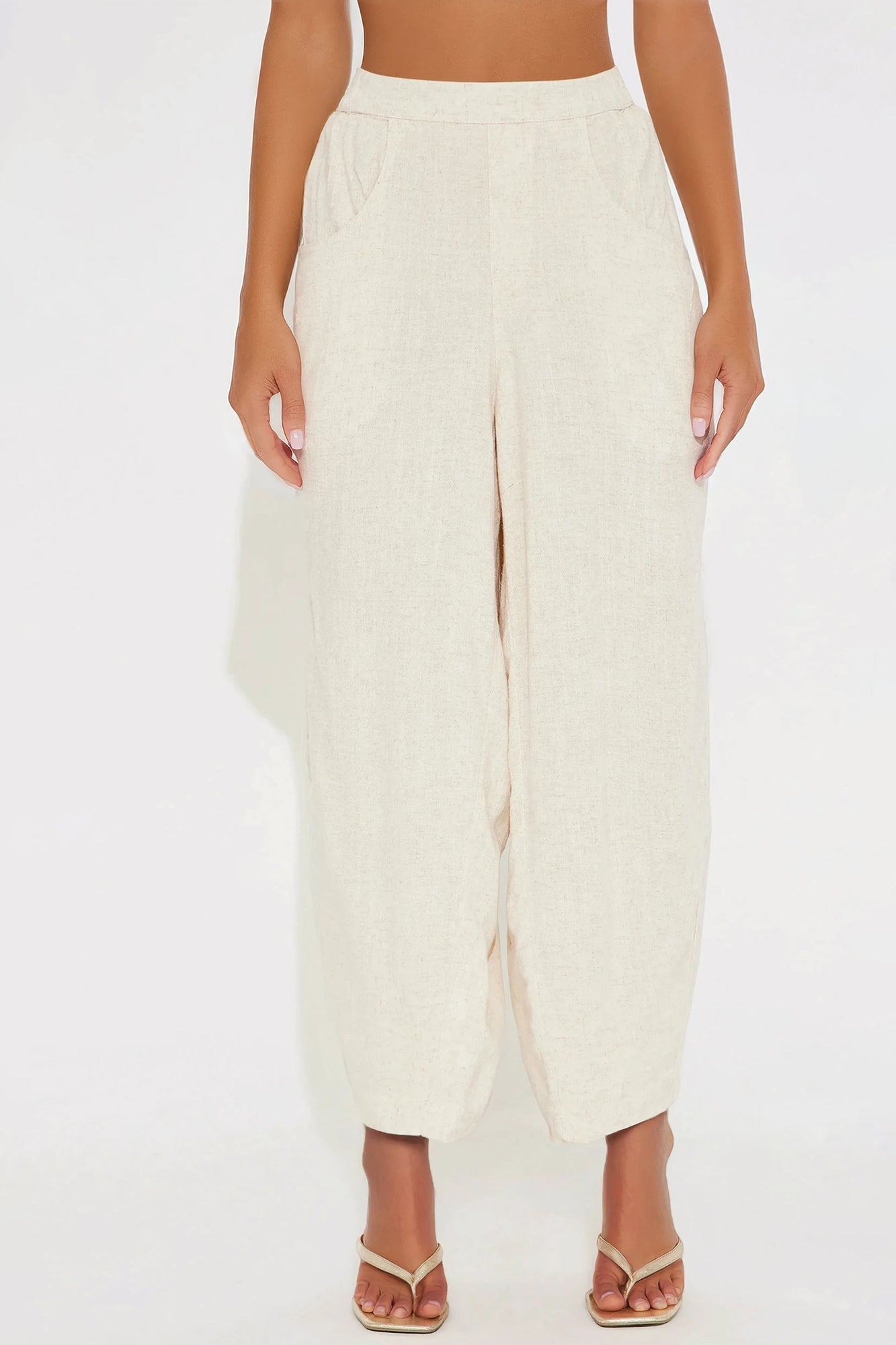 Kori Linen Baggy Fit Pant - Natural