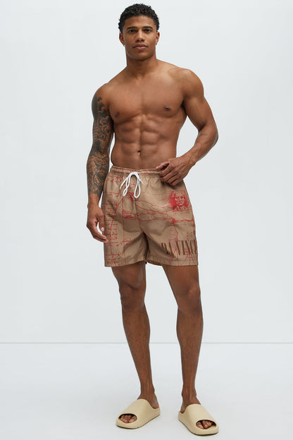 Da Vinci Museum Art Swim Mid Trunk - Multi Color
