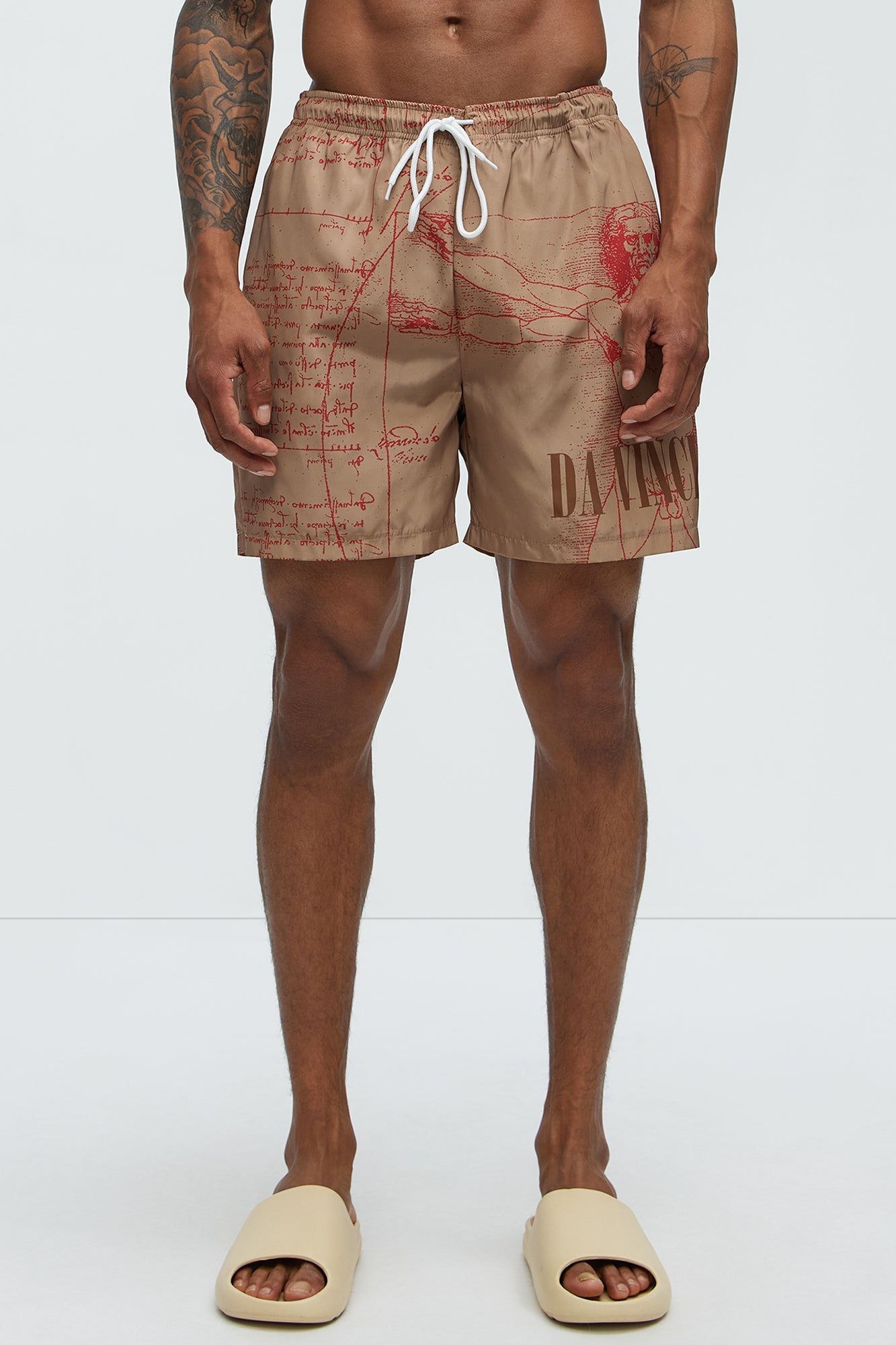 Da Vinci Museum Art Swim Mid Trunk - Multi Color