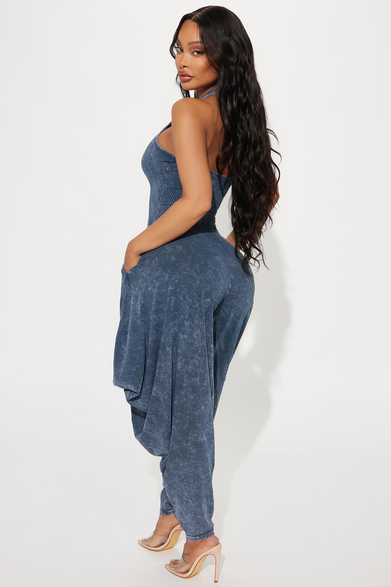 Call For You Jumpsuit - Navy