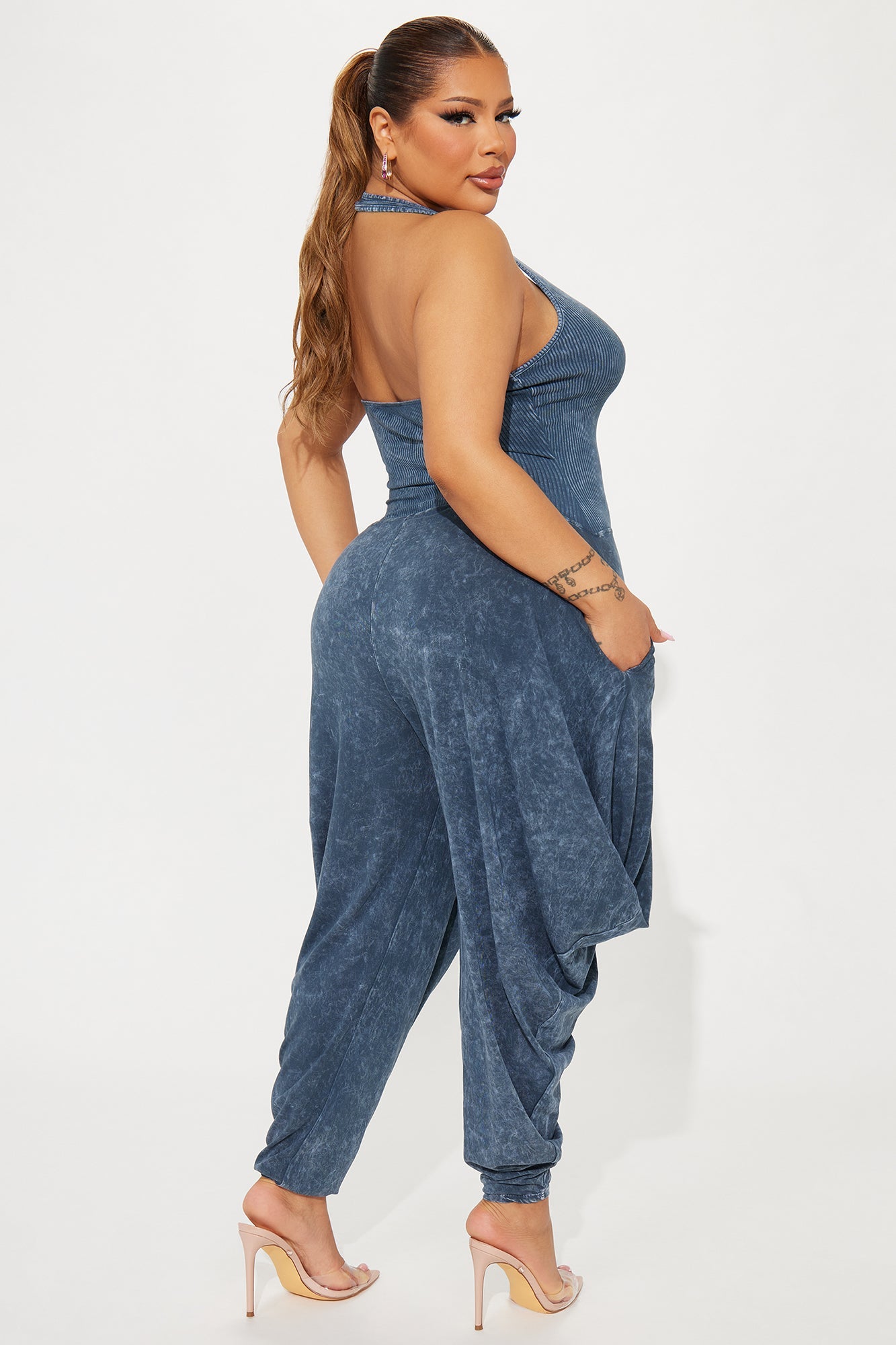 Call For You Jumpsuit - Navy