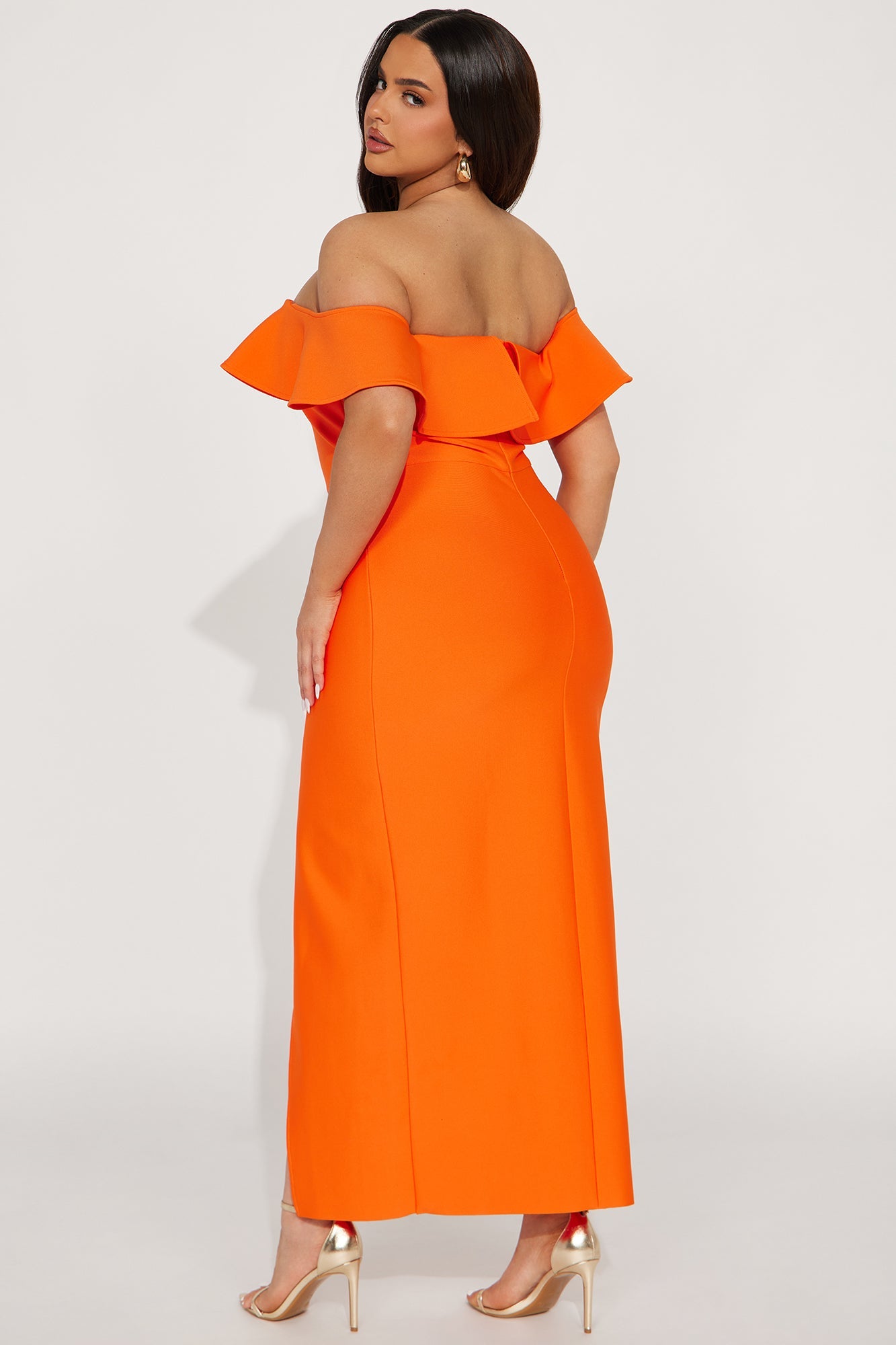 Liliana Bandage Maxi Dress - Orange