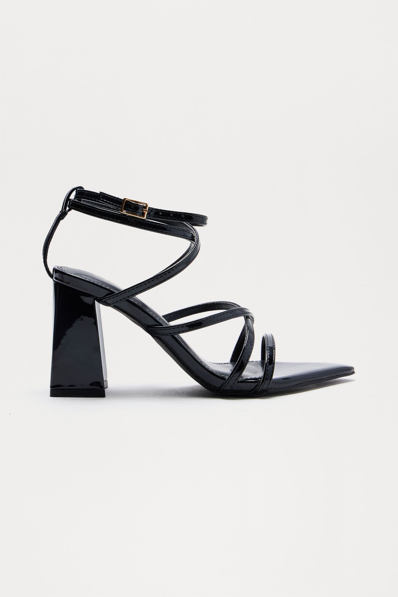 Misty Ankle Strap Heels - Black