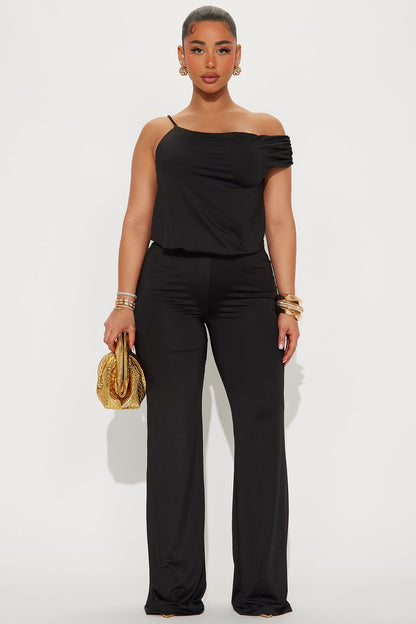 Eden Sleeveless Wide Leg Jumpsuit - Black