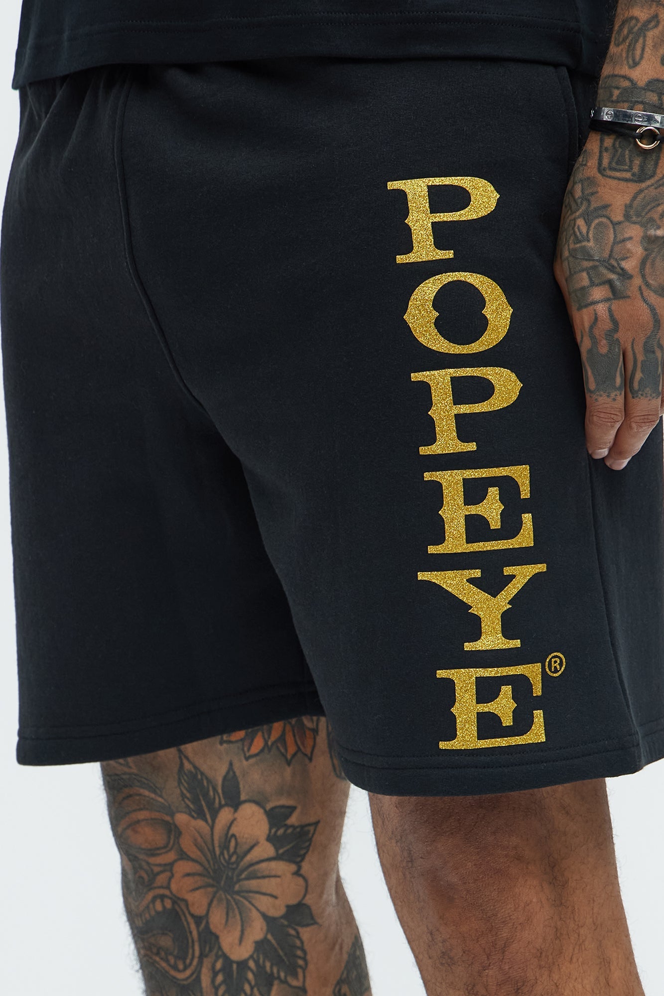 Popeye The Sailorman Sweatshorts - Black