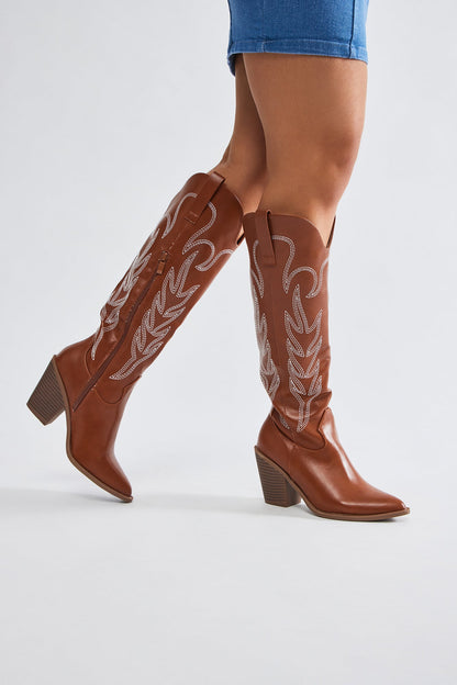 Countryside Cutie Cowboy Boots - Tan