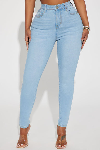 Alaia High Rise Stretch Skinny Jeans - Light Wash