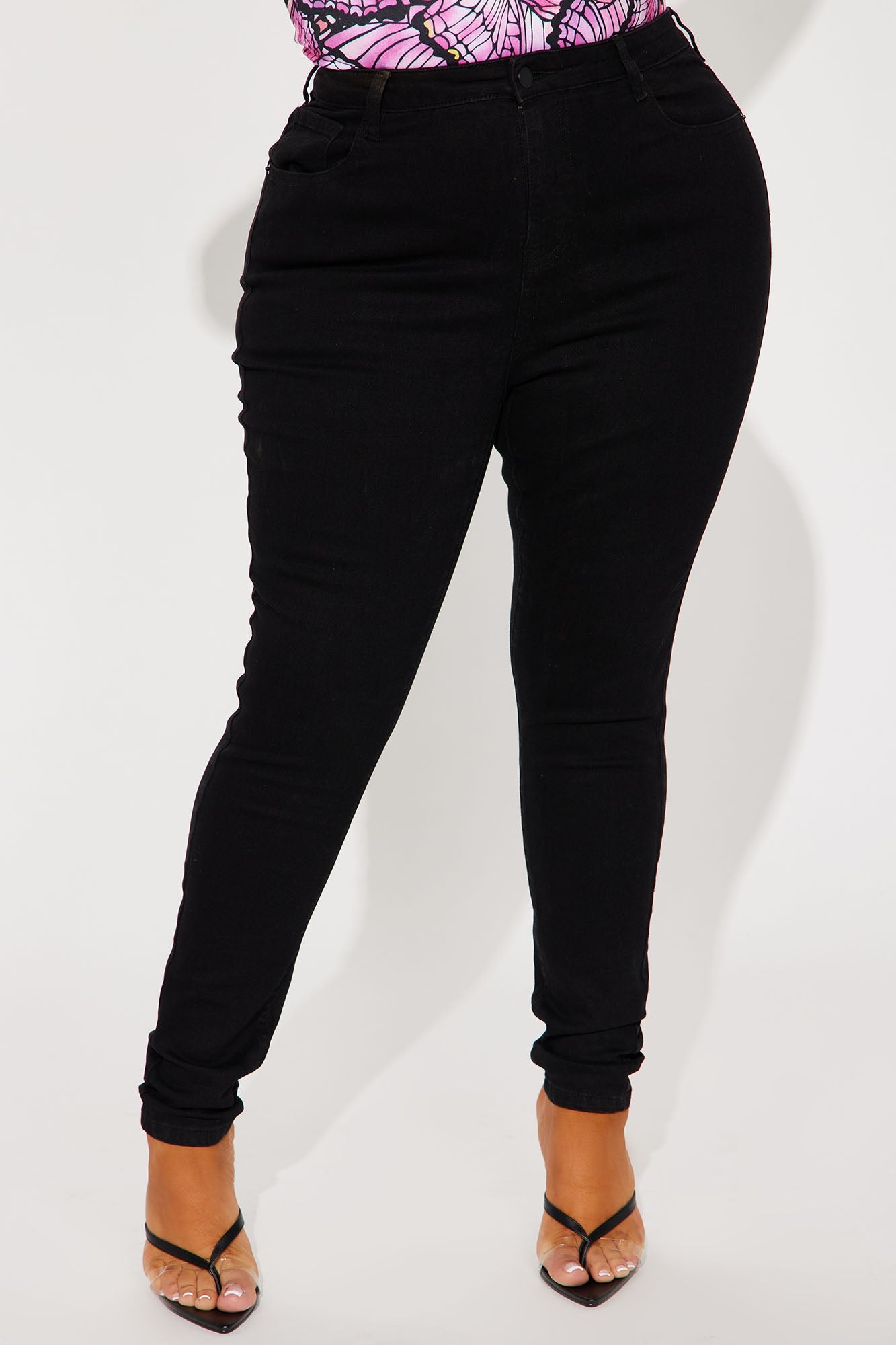 Harper High Rise Stretch Skinny Jeans - Black