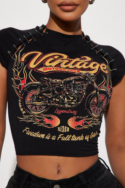 Vintage Rock Hardware Tee - Black