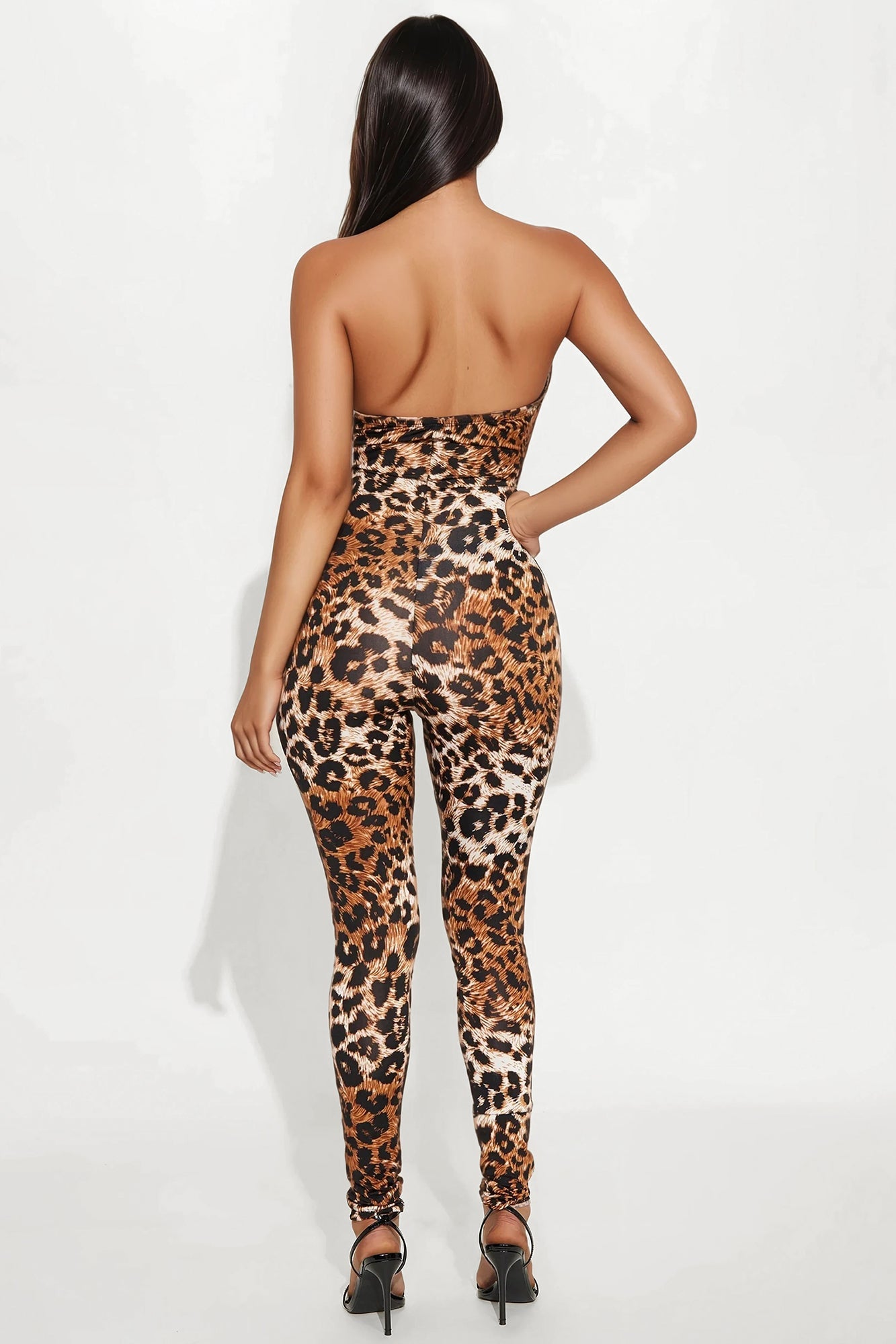 Wild Instincts Leopard Jumpsuit - Brown/combo