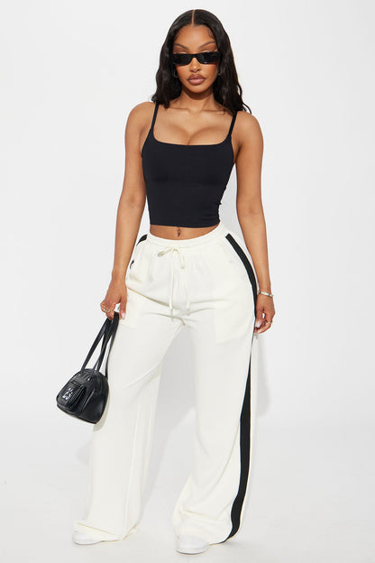 Point Of View Track Trouser Pant - Cream